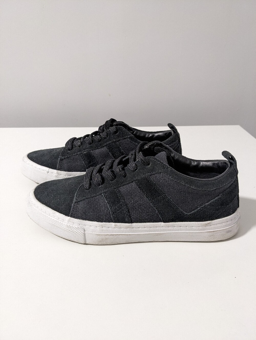 Zara Suede Casual Sneakers | Black | Size 36